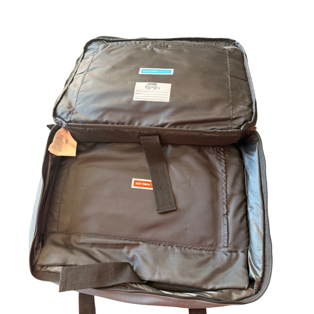 Pyrex Insulated Portables Casserole Carrier Bag Large 13 X 9 Gray‎ Travel Case